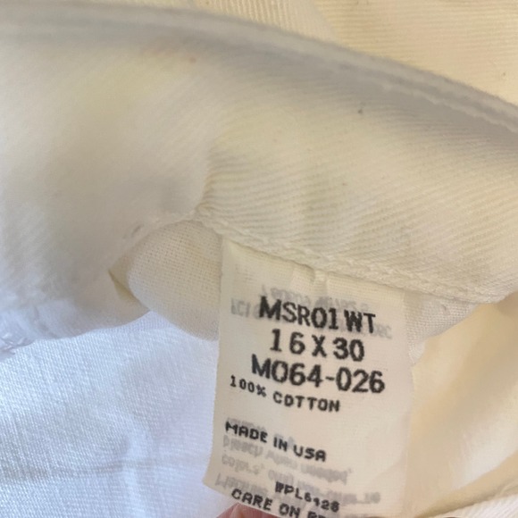 Vintage Wrangler High Rise Waisted White Denim Mom Jeans Tapered Leg Size 16 - Picture 4 of 8